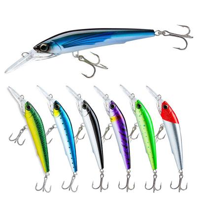 China Plastic 40g Plastic 3D Eyes Minnow Lures Saltwater Artificial Hard Minnow Lure Bait For Bass Fishing for sale