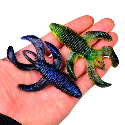 China Plastic Plastic Shrimp Soft Lure For Bass Fishing Crayfish Artificial Soft Lure Silicon for sale