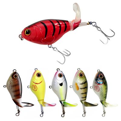 China Wobbler 18g Plastic Artificial Floating Crank Bait With Propeller Hard Plastic Bass Lure Crank Bait for sale