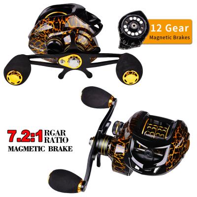 China LEFT HAND Boat Fishing Casting Metal Water Drop Wheel Ocean Fishing Reel Metal for sale