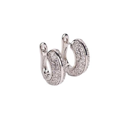 China FACEINS TRENDY Fashion Huggies Earrings Copper Cubic Zirconia Earrings Women Luxury Earrings for sale