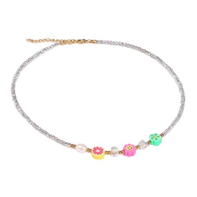 China 2021 FACEINS Crystal Bead Necklace Children Cute Necklace Women's Cute Necklaces for sale