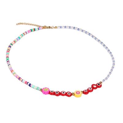 China FACEINS Cute Girls Necklace Clay Beads Eye Necklace Women Tasty Jewelry for sale