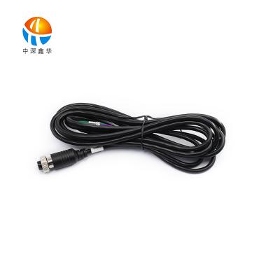 China Waterproof Security Camera Cable M12/4P Interface Aircraft Female Security Cable Management Plugs For Trolley Harvesters Signal Transmission for sale