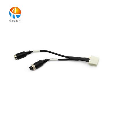 China Car One-to-Two To Line Car Adapter Cable Manufacturer Wire Harness Automotive Composite Video Car Cable for sale