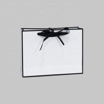 China Wholesale High Quality Recyclable Cheap White Paper Gift Shopping Bags With Handle for sale