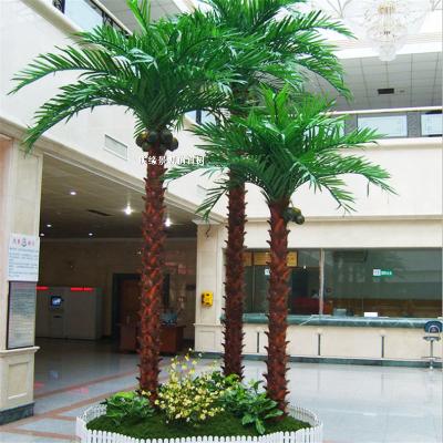 China Good Price Fiberglass Palm Tree 3m Ppalm Outdoor Fiberglass Artificial Coconut Palm Tree Wholesale Artificial Tree For Sale for sale