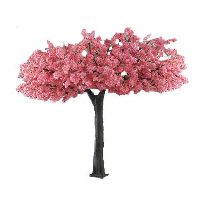 China Factory Sale Plastic Artificial Peach Blossom Tree Fiberglass Fake Silk Artificial Cherry Blossom Trees for sale