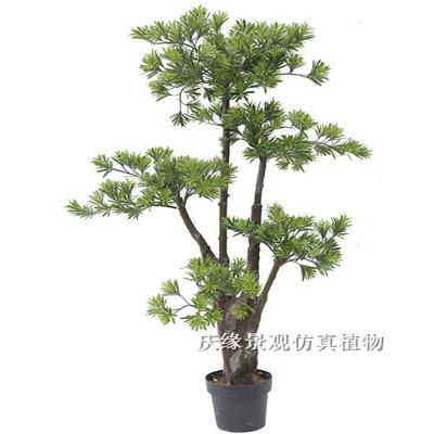 China Fiberglass Decoration Fading Durable Anti-UV Plant Artificial Pine Bonsai Trees for sale