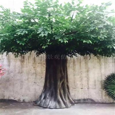 China Minimalist Guangzhou China large wholesale - plastic green landscape made artificial banyan tree for sale