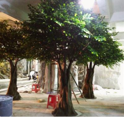 China Factory Directly Artistic Selling Outdoor and Indoor Decorative Artificial Oak, Fiberglass Oak Branches and Artificial Leaves for sale