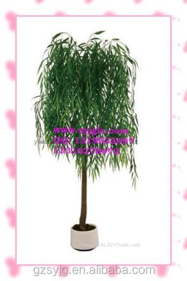 China Indoor& outdoor decoration thin artificial weeping willow/fake willow bonsai tree/green artificial wicker for sale