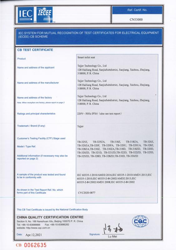 CB - Tejjer Technology Co., Ltd.