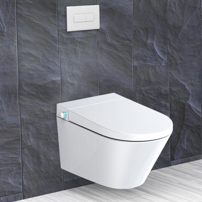 China Auto Operation Tuya smart automatic ceramic WC wall hang UV WC toilet wifi with WDI tank for sale