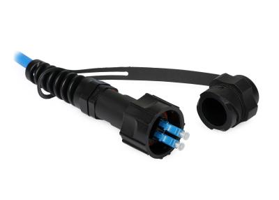 China APC ODLC duplex Fiber Optic Connector with UPC Polishing / Black Boot for sale