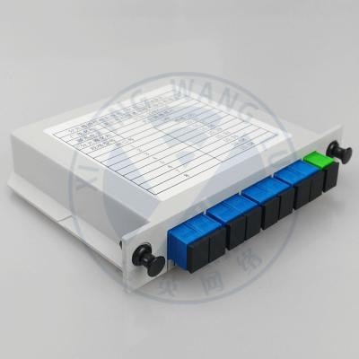 China 1x8 Cores Fiber Optic Splitter PLC SM  Card Insertion Type for sale