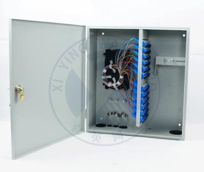 China Intdoor wall mounted 72 ports fiber optic terminal distribution box for sale