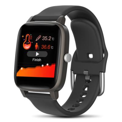 China 2020 hot selling touch screen body temperature smartwatch T98 heart rate sleep health reloj inteligente for women men for sale