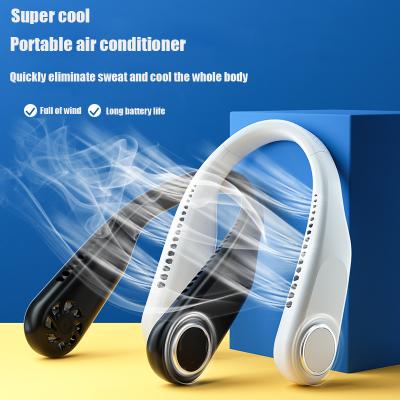 China New Type-C Mini Hanging Bladeless Neck Fan Charger Air Cooler Mini Sports Neck Fan Portable Rechargeable Hotel for sale