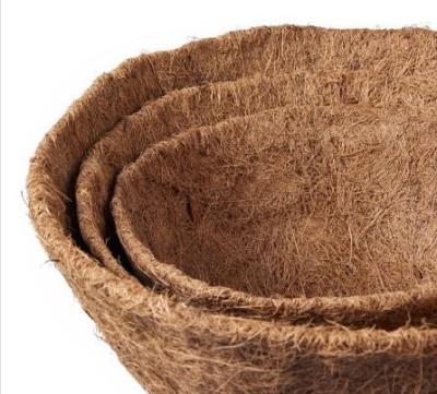 China Wholesale Coconut Fiber Round Flower Pot Garden Wicker Hanging Basket for sale