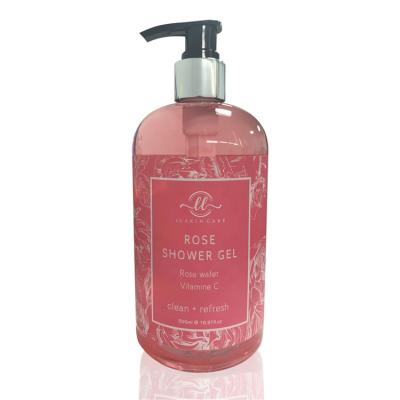 China Wholesale Scented 500ml Rose Water Liquid Bath Soap Luxury Natural Organic Body Wash for sale