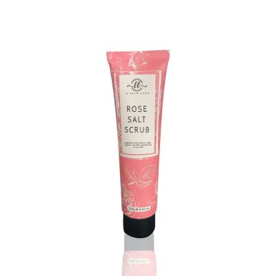 China Exfoliator 100ml Tube Body Scrub Bath & Body Care Exfoliating & Smoothing Spa Salt Scrub Rose Sugar Salt Scrub for sale