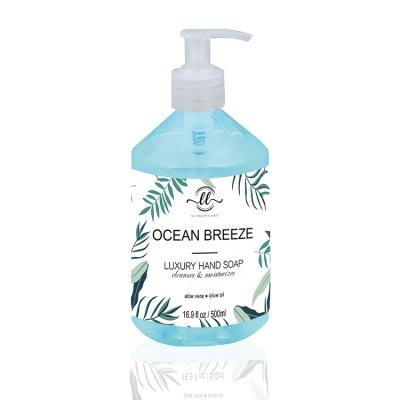 China New Basic Cleansing Design Selling Custom 500ml Ocean Breeze Moisturizing Organic Hand Soap Liquid for sale