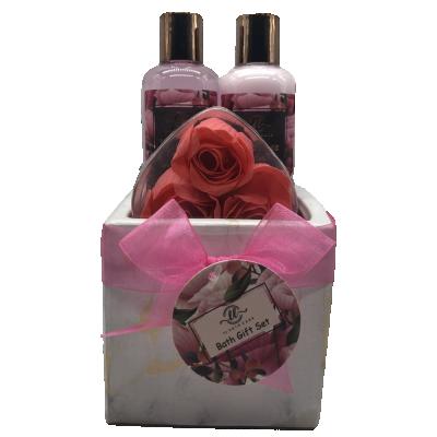 China Popular Moisturizer Massage China Rose SPA Body Wash Body Lotion Bath Confetti Woman Bath Set NEW for sale