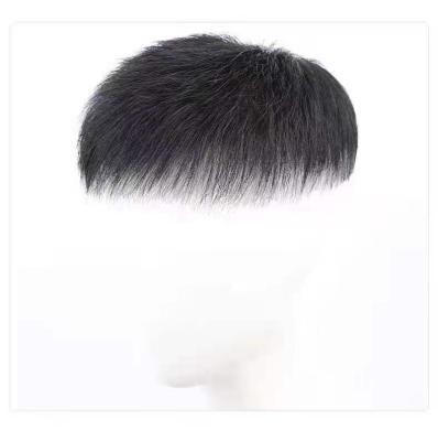 China Popular Hot Selling PU/silk Screen Edge Organic Natural Silk Screen Hair Wigs For Men for sale