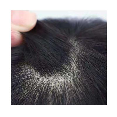 China Biofilms Organic High Quality Boutique High End Real Scalp Hair Men's Full Wigs Natural Hair Wig for sale