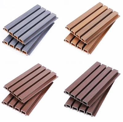 China Modern Plastic Waterproof Backyard Wpc Panel Composite Wood Exterior Wall Cladding Panel for sale