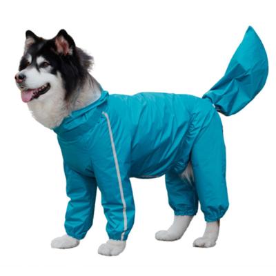 China Qiqu Pet Manufacturer Wholesale Viable Raincoat Overalls For Large Dogs Clothes Reflective Pet Clothing Supplies Rain Coat Products for sale