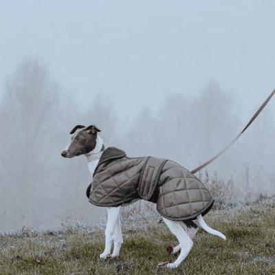 China Large Dog Clothing Sustainable Clothing Manufacturer Pet Qiqu Italian Greyhound Waterproof Quilted Fleece Lined Coat Made Bespoke for sale