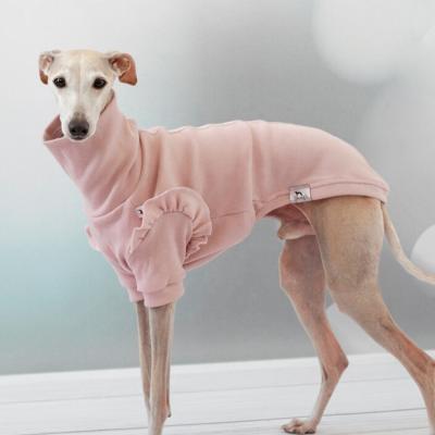 China Qiqu Pet Shop Apparel Whippet Clothes Long Sleeve Jumpers Long Sleeve T-Shirt Sweater Jumper Overalls For Dog Italian Greyhund for sale