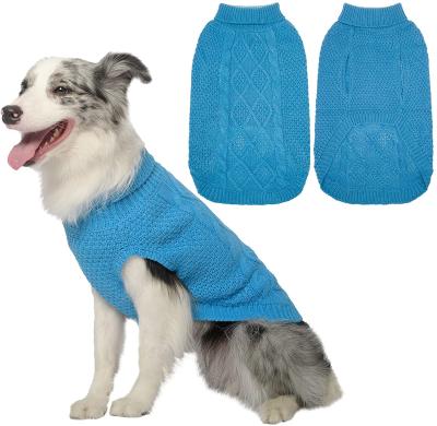 China Classic Dog Sweater Winter Coat Viable Apparel Cable Knit Clothes For Cold Weather Fashion Design Warm Dog Sweater for sale