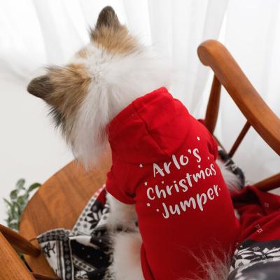 China Qiqu Pet Shop Maker Supplies Dog Christmas Apparel Accessories and Viable Clothing Onesies Jumper Sweatshirt Suit for sale