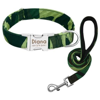 China Custom Viable Dog Collar and Lead Set with Quick Release Buckle 1.2m Long with Leash and Floral Collar for sale