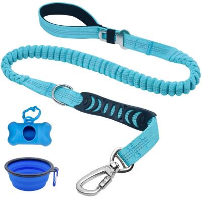 China Thoughtful Dog Leash For Medium Large Dogs 6ft Multifunctional Shock Absorbing Leash With Padded Car Seat Belt 2 Handles For Walking for sale