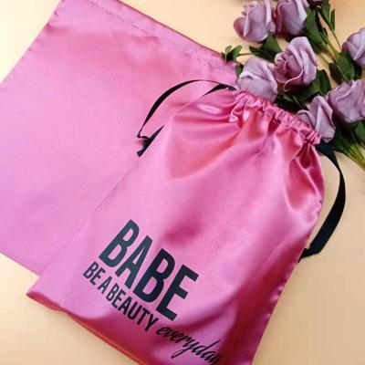 China Wholesale custom custom silk soft logo satin drawstring jewelry bags earrings packaging 15*20cm or customized for sale