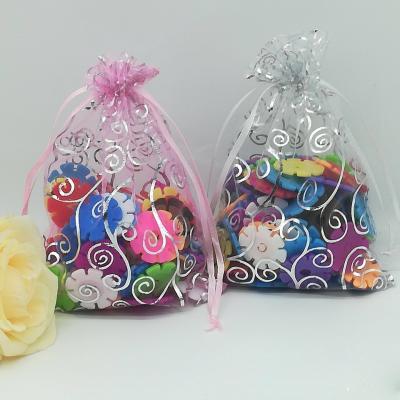 China Cheap Custom Organza Party Favor Bag Big With Printing Logo Drawstring for sale