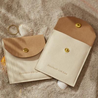 China Recyclable Hot Goods Pink Velvet Envelope Jewelry Bags For Necklace Bracelet Luxury Custom Velvet Drawstring Pouch Bag for sale