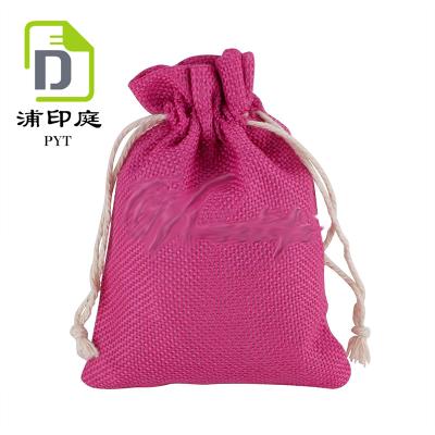 China Natural Gift Burlap Candy Gift Bags Wedding Party Favor Hessian Pouch for sale