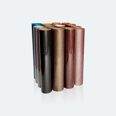 China High Quality Apparel Glitter Heat Transfer Glitter Vinyl Rolls Heat Transfer Glitter Vinyl For T-shirts for sale