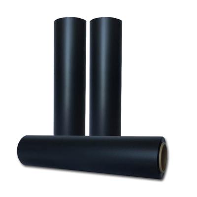 China Wholesale Clothing Easy To Weed No Smelling Roll 50CM*25M Soft Touch Film Black PU Transfer Vinyl PET For Clothing for sale