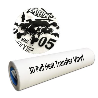 China Apparel Wholesale HTV Vinil Roll PVC Material 3D Blast Heat Transfer Vinyl For Clothes Jersey Textiles for sale