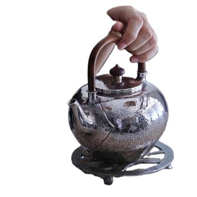 China Pure Handmade Infusion Viable Hot Selling Silver Arabic Tea Kettle for sale