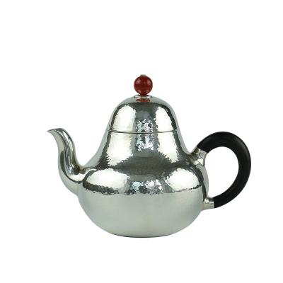 China New Moroccan Kung Fu Tea Set Pure Silver Handmade 999 Silver Boiled Water Teapot Viable for sale