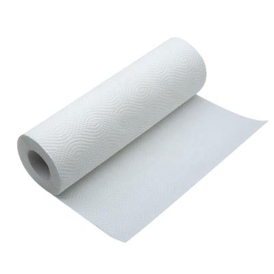 China Kitchen Cleaner QS2001 Kitchen Towel Virgin Pulp Kitchen Paper Towel Oil Absorption Soft Water Absorption OEM High Good Dot Embossed Cloth Roll for sale