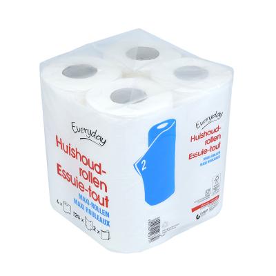 China 6 Rolls / Pack Sale Best Price Cheap Ultra Absorbent Disposable Soft Paper Kitchen Towel Wet Strength for sale