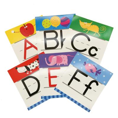 Chine Customized Cheap English Word Learning Card Children Alphabet Learning Early Educational Paper Card Kids Flash Cards à vendre